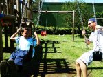 Jared and I on swings :)
